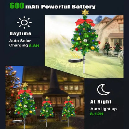 Solar Christmas Tree Pathway Lights