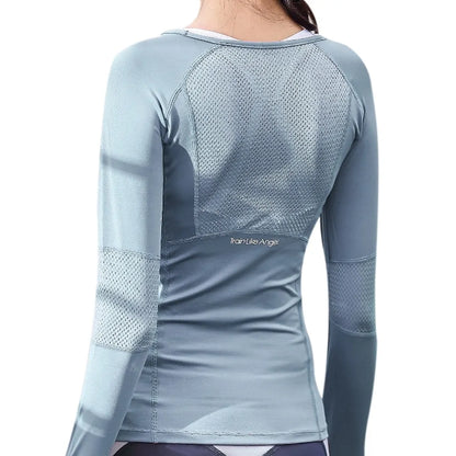 Seamless Long Sleeve Women's Sports Shirt: Perfect for Fitness, Running, Yoga, and More!