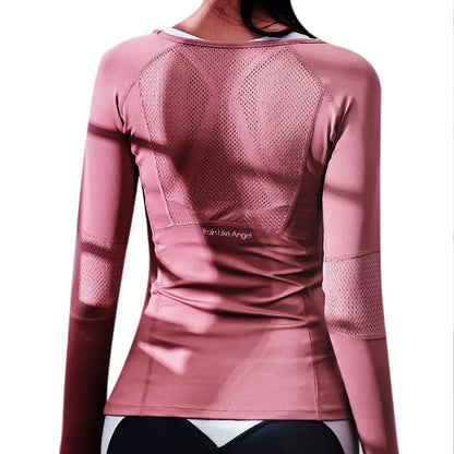 Seamless Long Sleeve Women's Sports Shirt: Perfect for Fitness, Running, Yoga, and More!